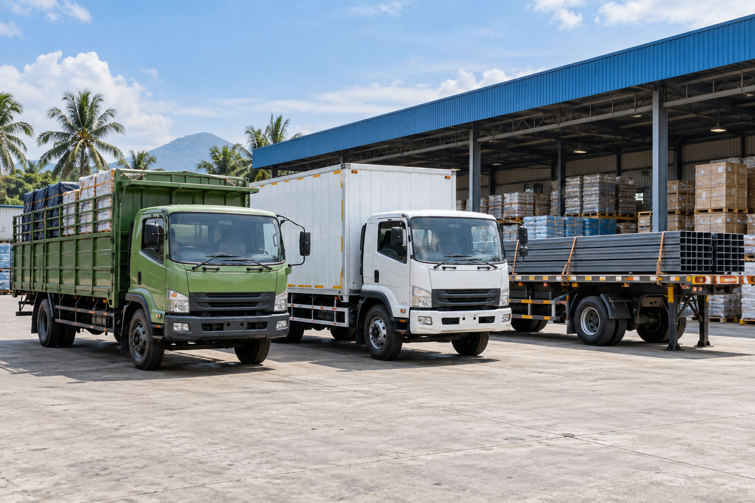 Ilustrasi AI karoseri truk angkutan barang